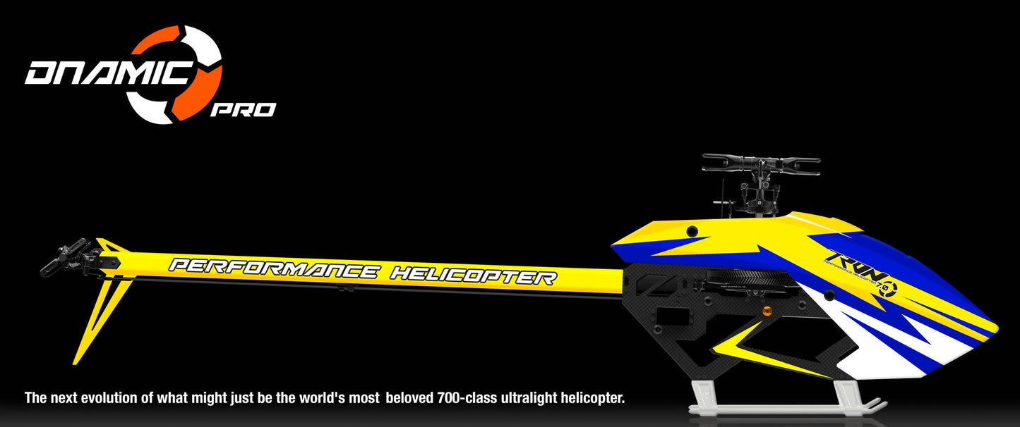 Tron 7.0 Dnamic PRO Helicopter kit Blue / Neon Yellow